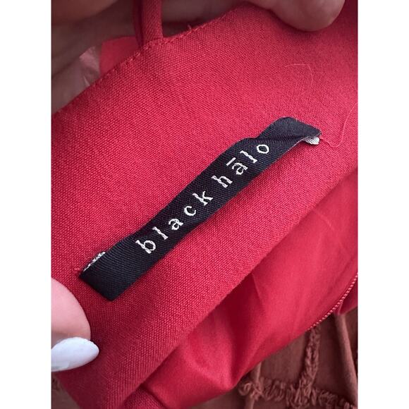 Black Halo Size 6 Red Structured Mini Dress - Picture 6 of 11